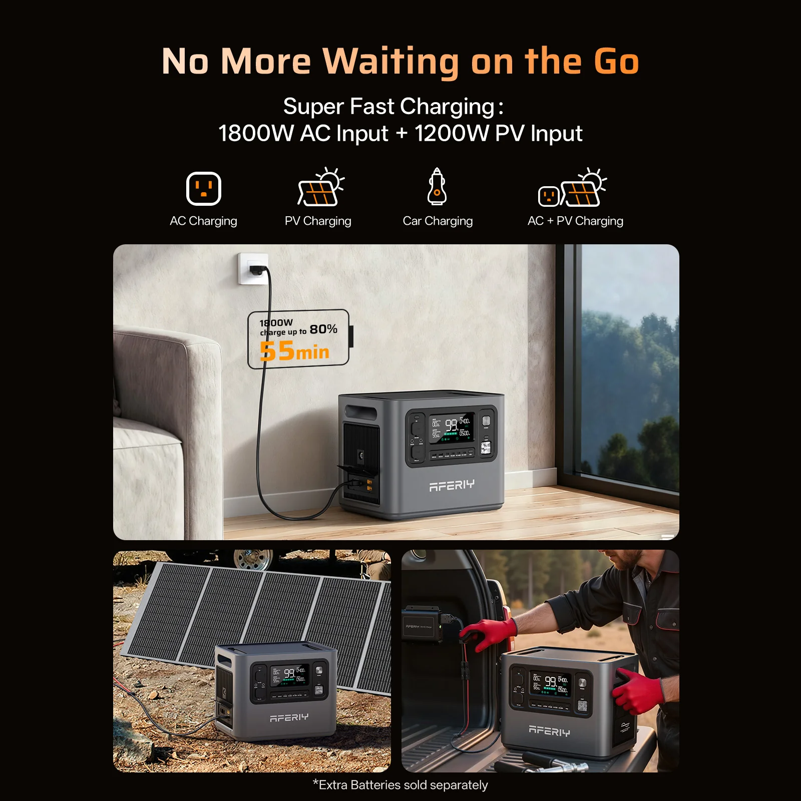 AFERIY P280 Portable Power Station with Expandable Capacity 2800W 2048Wh - Image 8