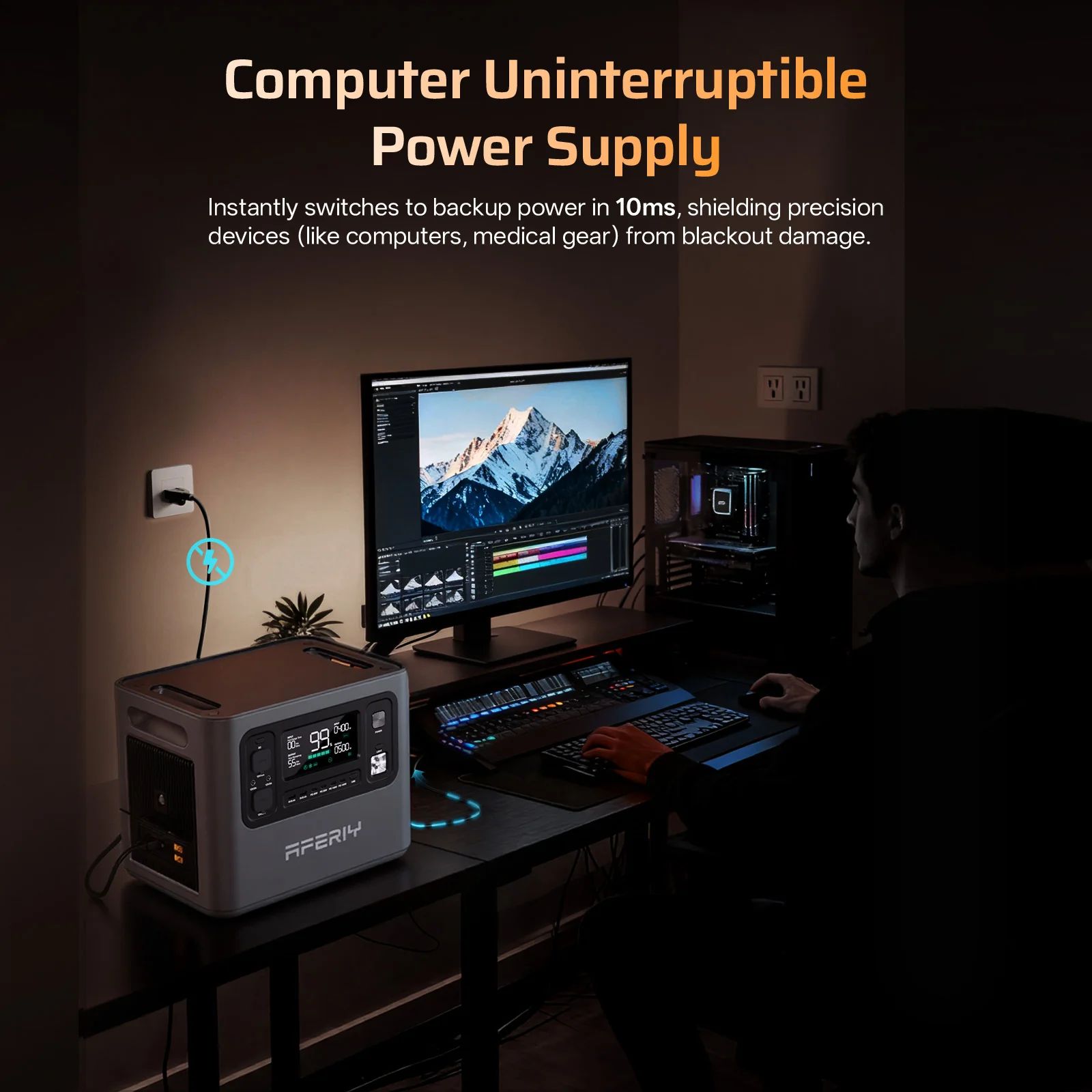 AFERIY P280 Portable Power Station with Expandable Capacity 2800W 2048Wh - Image 5